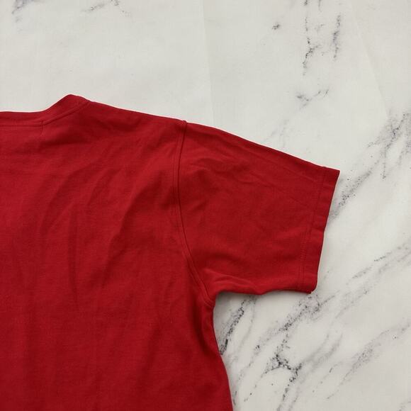 Victoria Harbour Womens Vintage 90s Cat Shirt Size L Red Embroidered Beaded - Picture 9 of 11